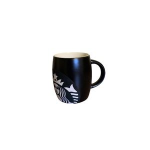 Starbucks Black and White Ceramic Siren Logo Mug